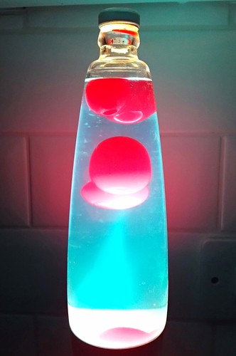 Rocket lava lamp blue liquid - rocket,