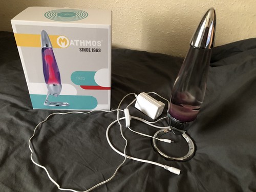 Mathmos silver neo - lava, lamp