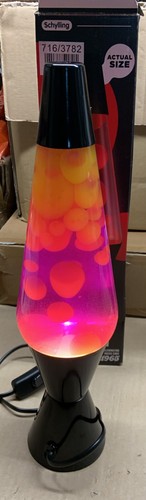 Black lava lamp 5in - lava, red