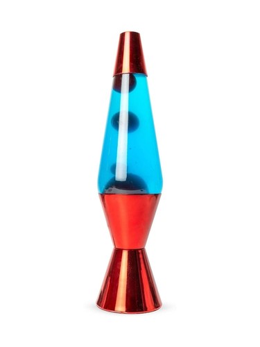Blue molten lava lamp - blue,