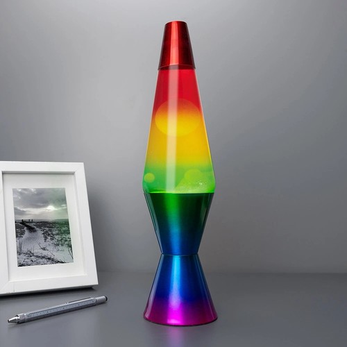 Rainbow molten lava lamp - rainbow,