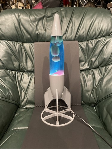 Vintage rocket lava lamp - lava, blue