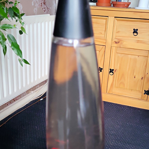 Black matt metal lava lamp - black,